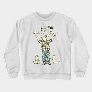 Funny Dog and Cute Kittens Crewneck Sweatshirt